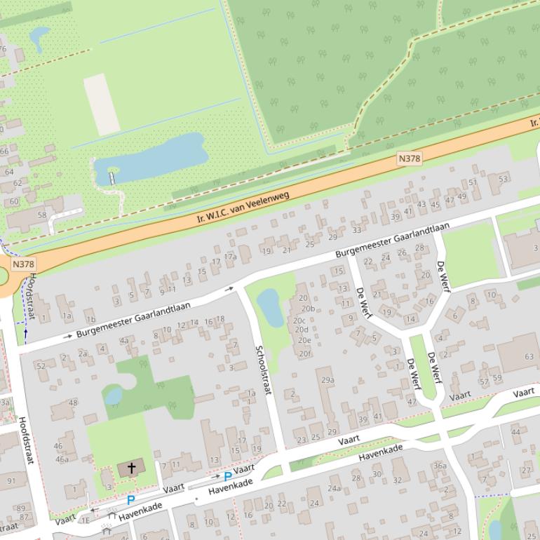 Kaart van de Burg. Gaarlandtlaan.