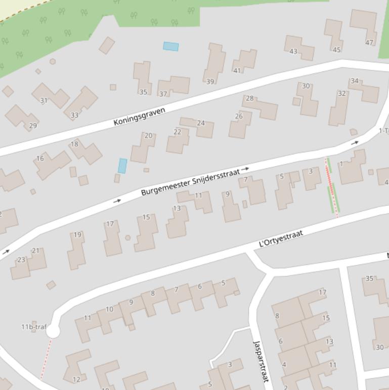 Kaart van de Burg. Snijdersstraat.