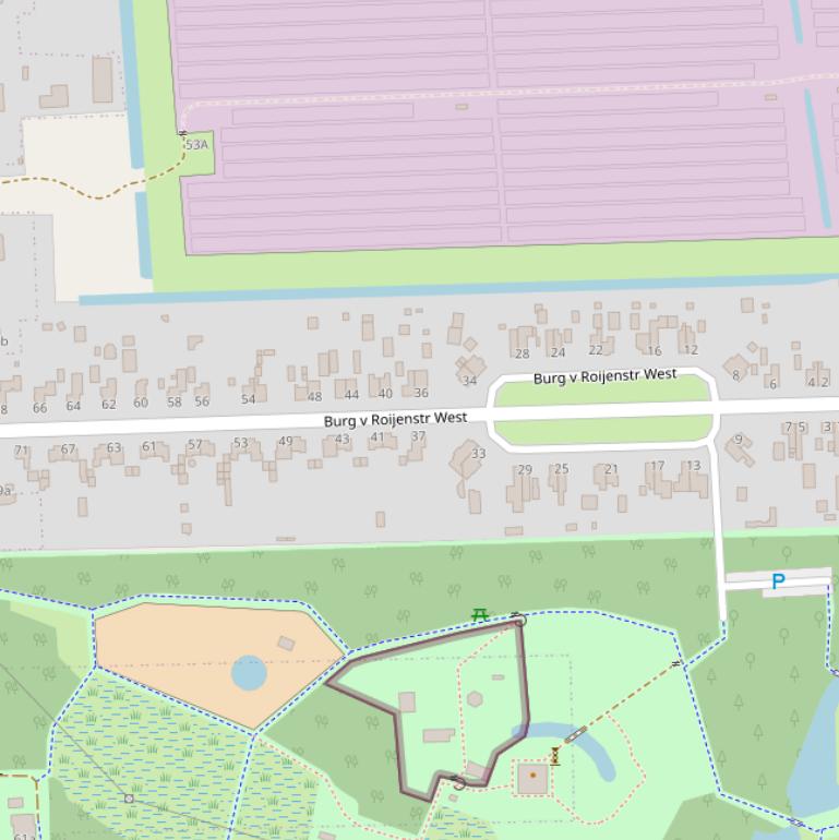 Kaart van  Burg v Roijenstr West.