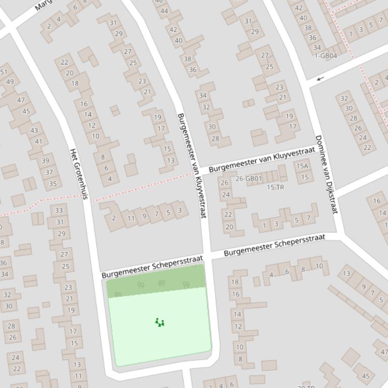 Kaart van de Burg van Kluyvestraat.