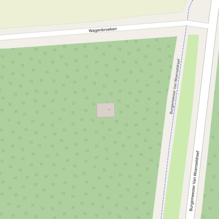 Kaart van de Burg. Van Woenseldreef.