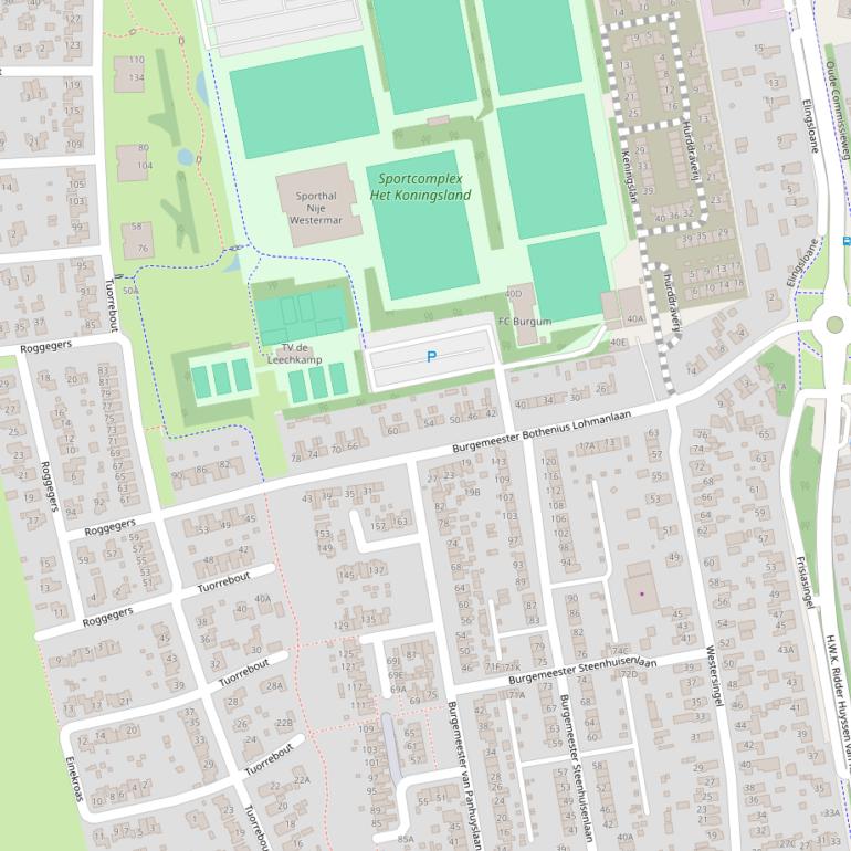 Kaart van de Burgemeester Bothenius Lohmanlaan.