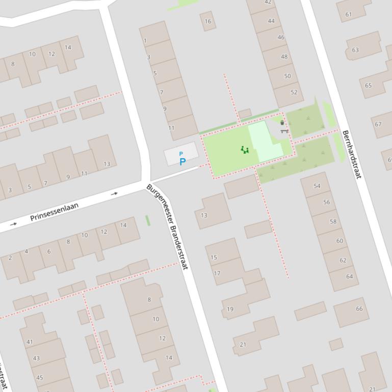 Kaart van  Burgemeester Branderstr.