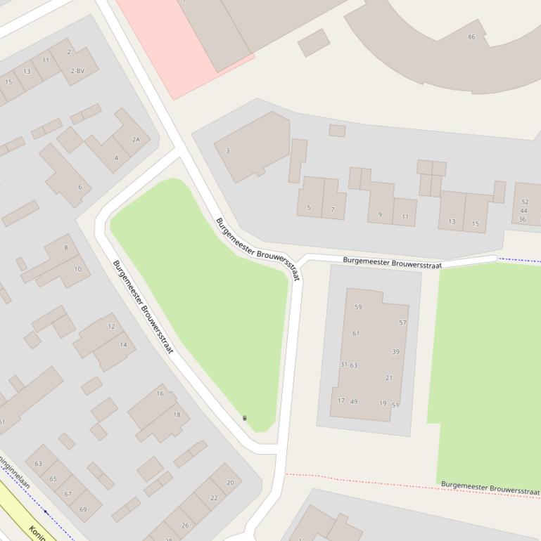 Kaart van de Burgemeester Brouwersstraat.