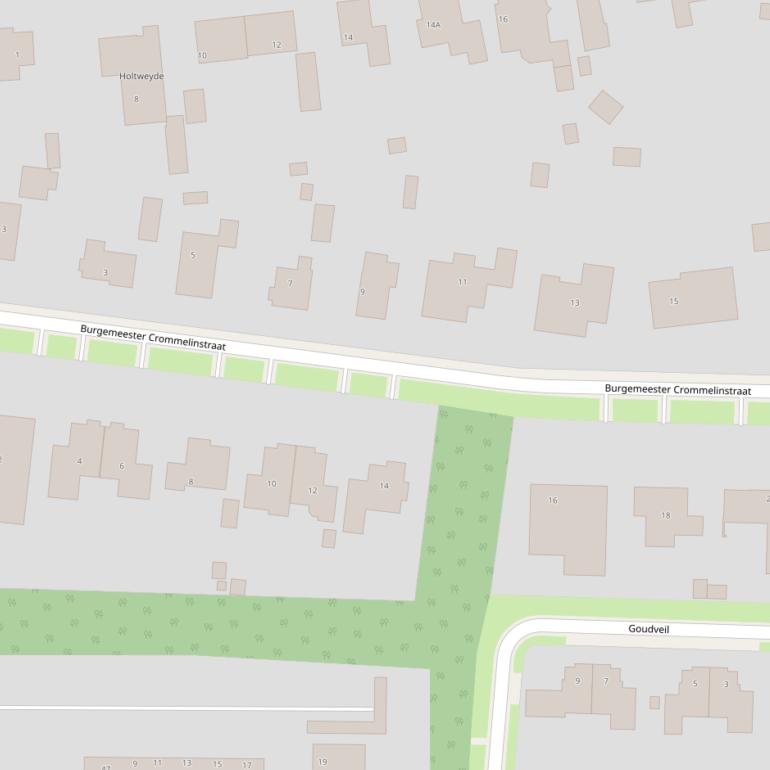 Kaart van de Burgemeester Crommelinstraat.