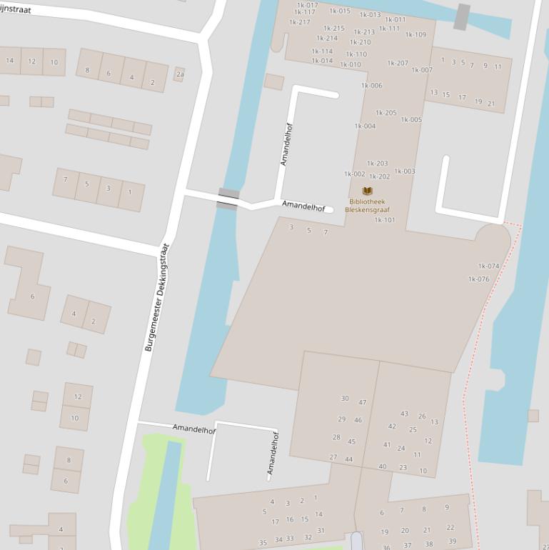 Kaart van de Burgemeester Dekkingstraat.