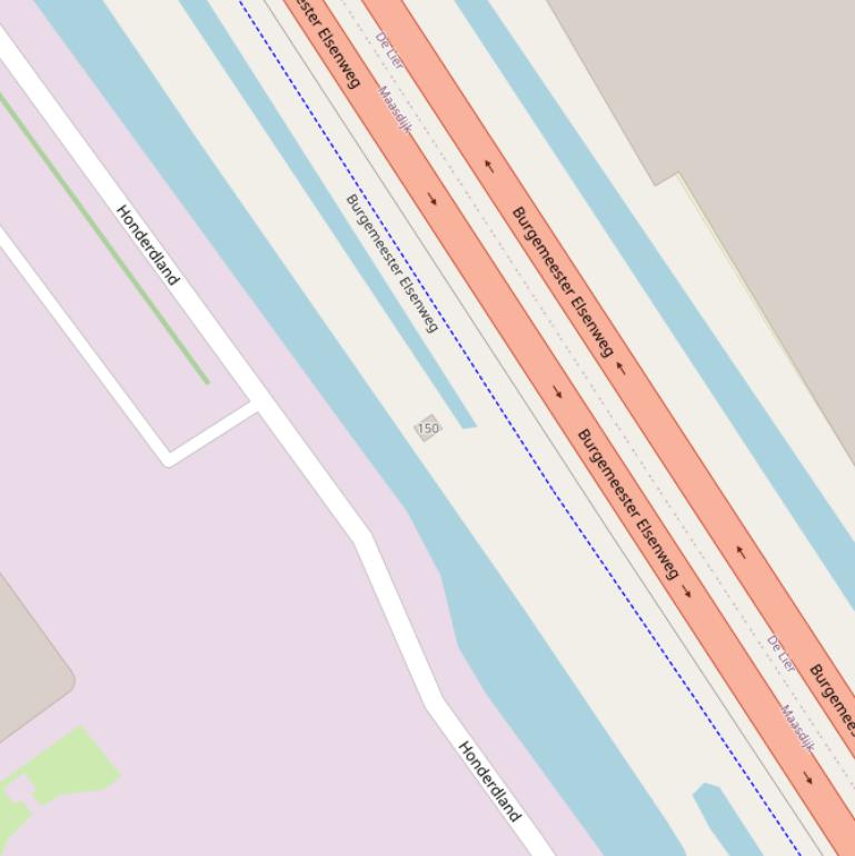 Kaart van de Burgemeester Elsenweg.