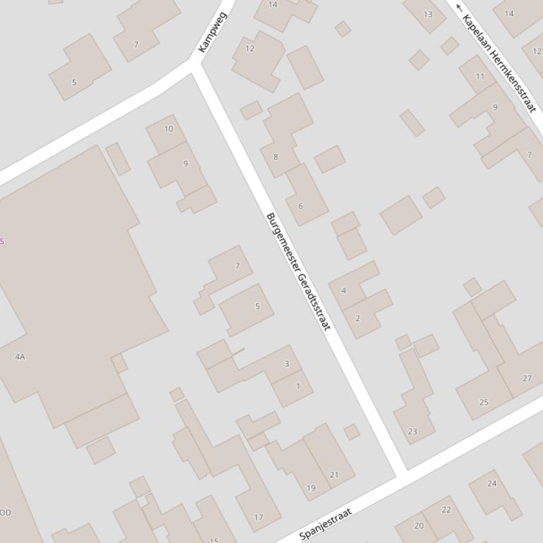 Kaart van de Burgemeester Geradtsstraat.