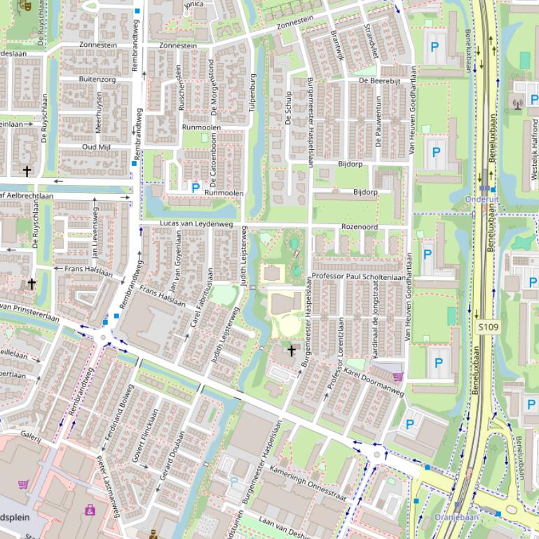 Kaart van de Burgemeester Haspelslaan.