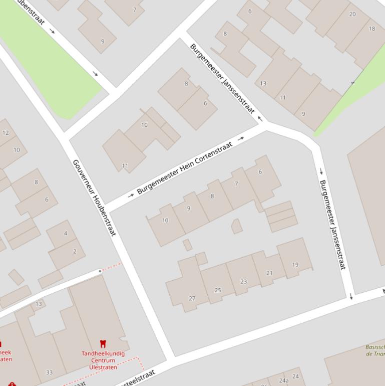 Kaart van de Burgemeester Hein Cortenstraat.