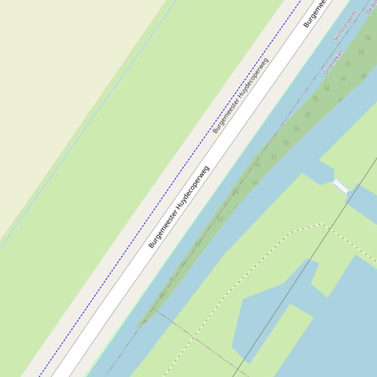 Kaart van de Burgemeester Huydecoperweg.