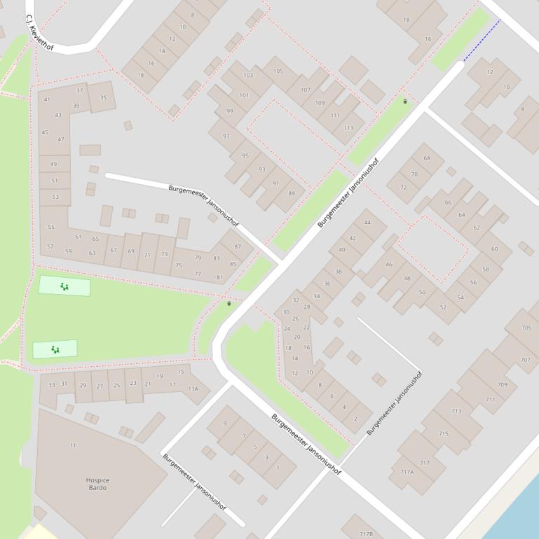 Kaart van de Burgemeester Jansoniushof.