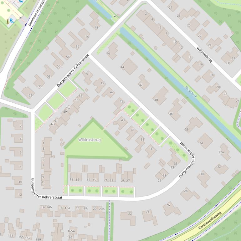 Kaart van de Burgemeester Kehrerstraat.