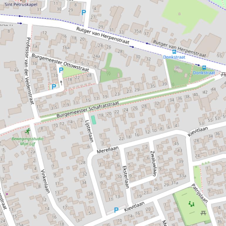 Kaart van de Burgemeester Schafratstraat.