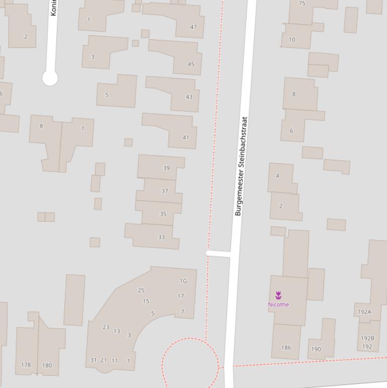 Kaart van de Burgemeester Steinbachstraat.