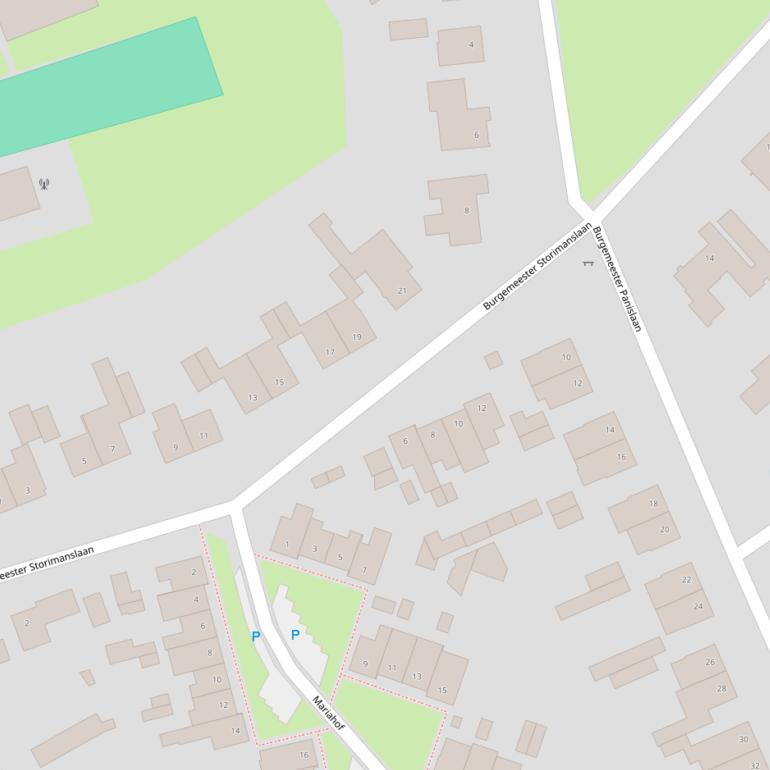 Kaart van de Burgemeester Storimanslaan.