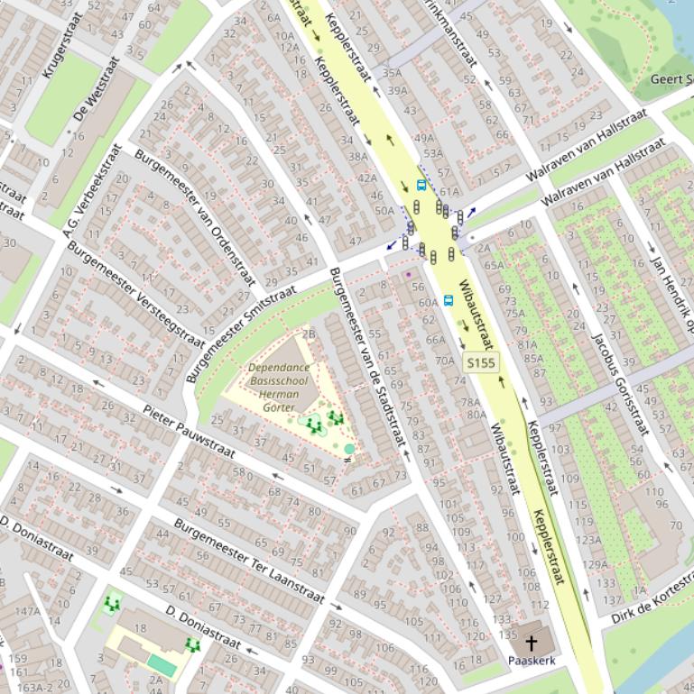 Kaart van  Burgemeester van de Stadtstraat.