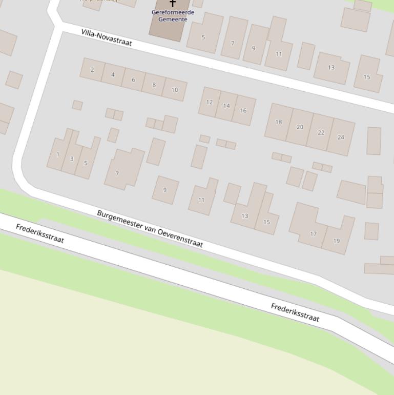 Kaart van de Burgemeester van Oeverenstraat.