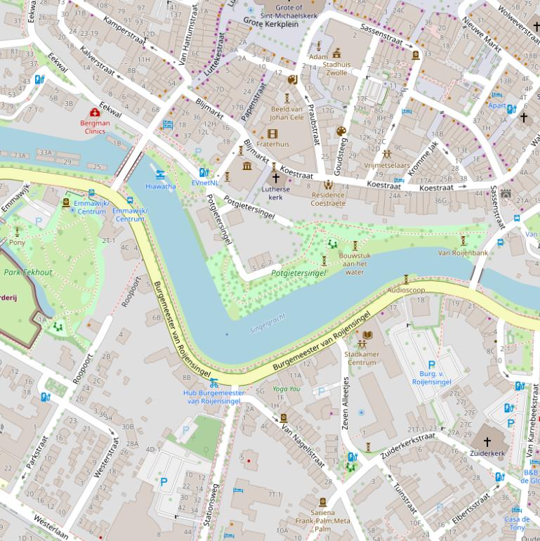 Kaart van de Burgemeester van Roijensingel.