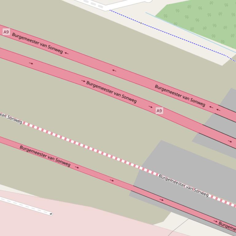 Kaart van de Burgemeester van Sonweg.