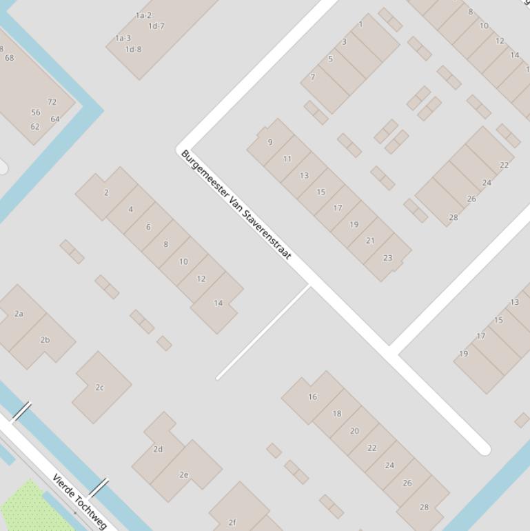 Kaart van de Burgemeester Van Staverenstraat.