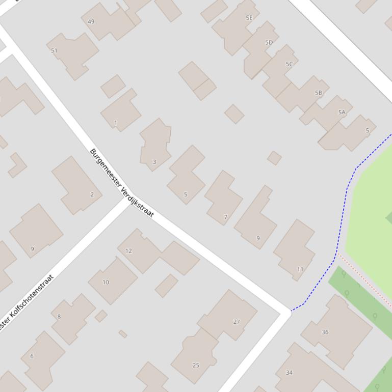 Kaart van de Burgemeester Verdijkstraat.