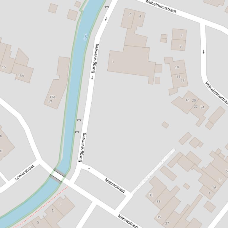 Kaart van de Burggraverweg.