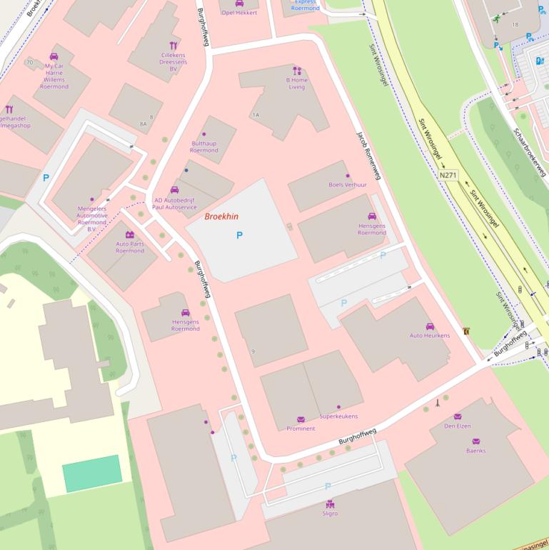 Kaart van de Burghoffweg.