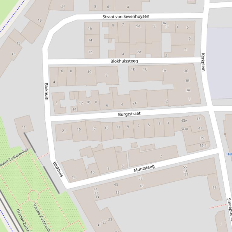 Kaart van de Burgtstraat.