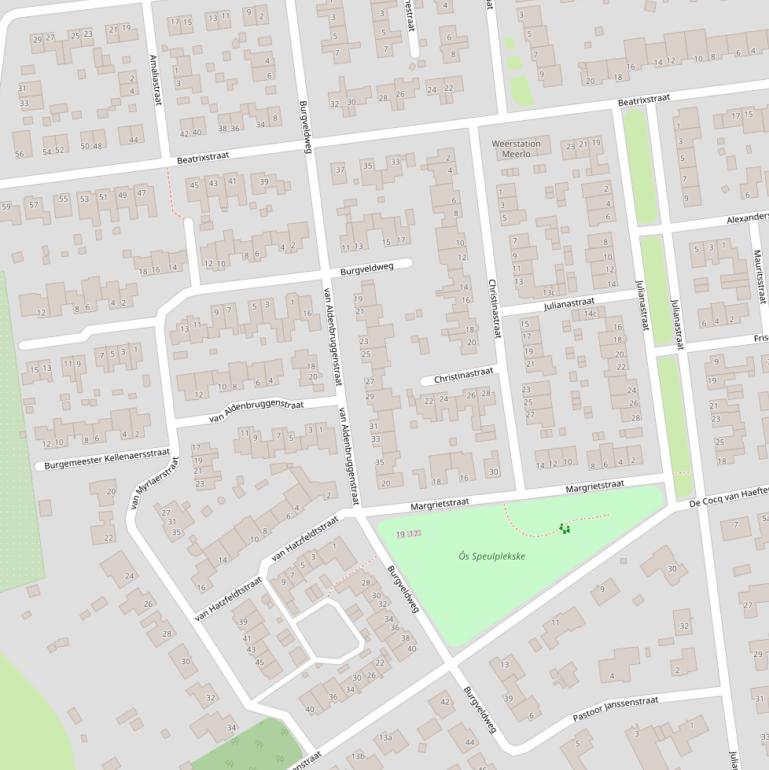 Kaart van de Burgveldweg.