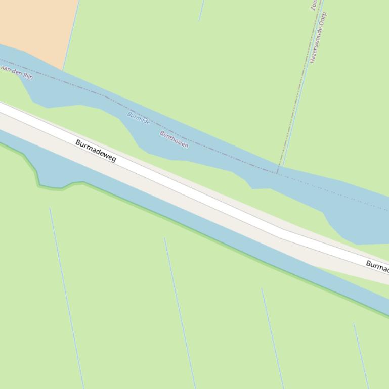 Kaart van de Burmadeweg.