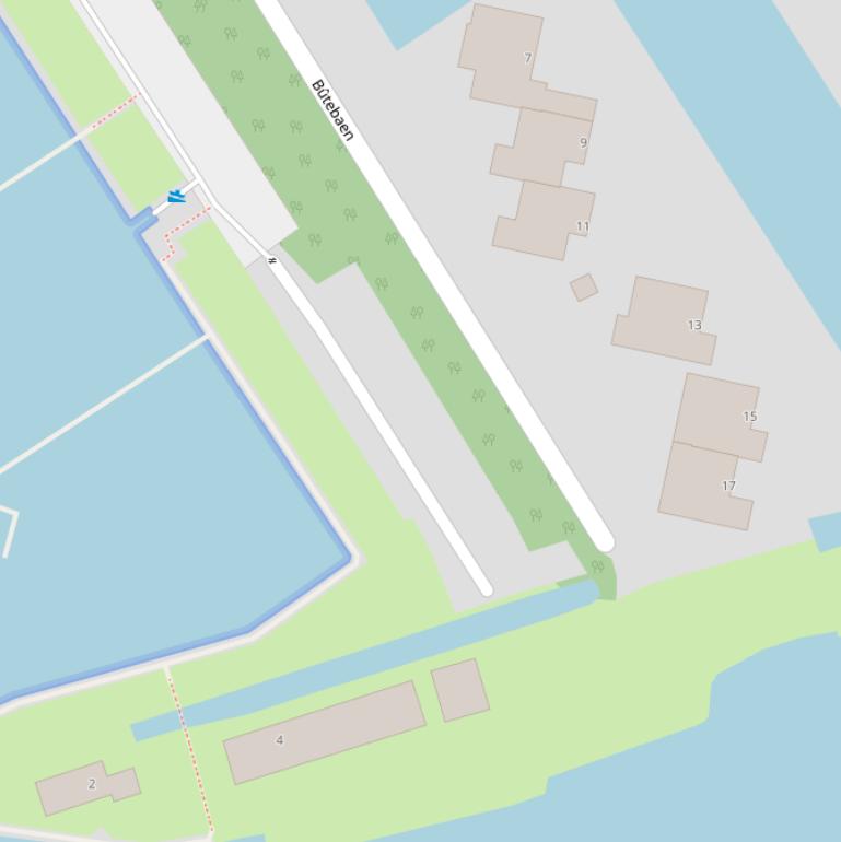 Kaart van  Bûtebaen.