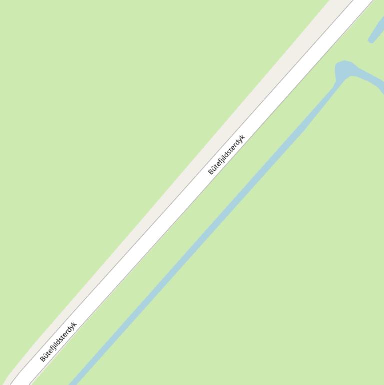 Kaart van  Bûtefjildsterdyk.