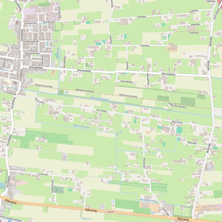 Kaart van de Buurtweg.