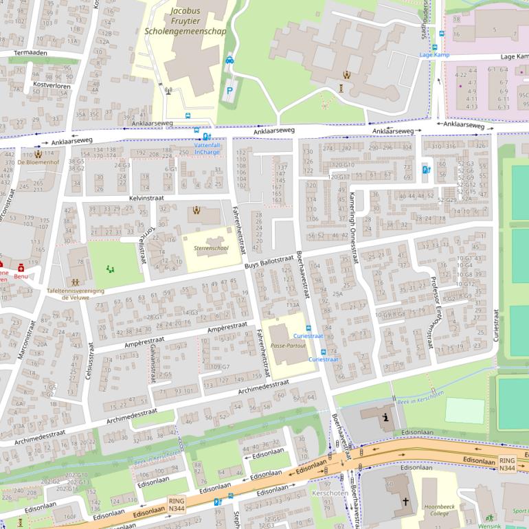 Kaart van de Buys Ballotstraat.