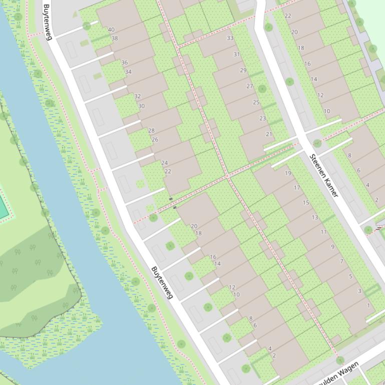 Kaart van de Buytenweg.