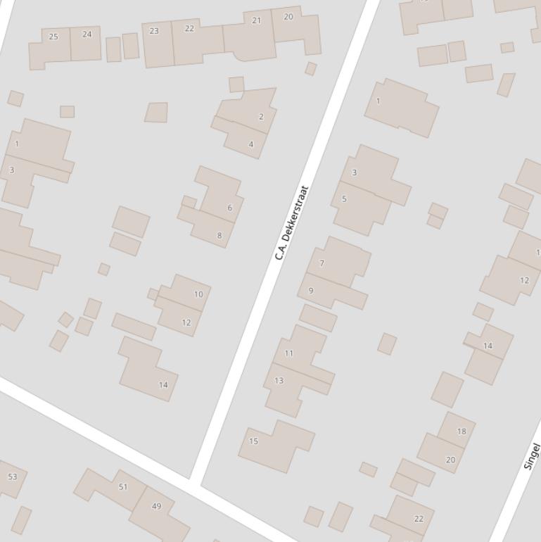 Kaart van de C.A. Dekkerstraat.