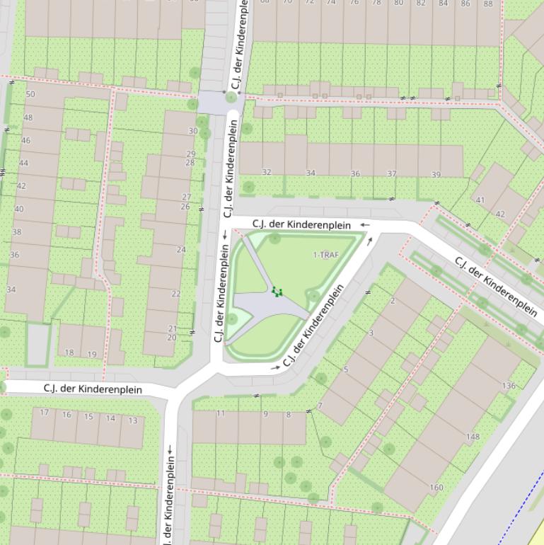 Kaart van het C.J. der Kinderenplein.