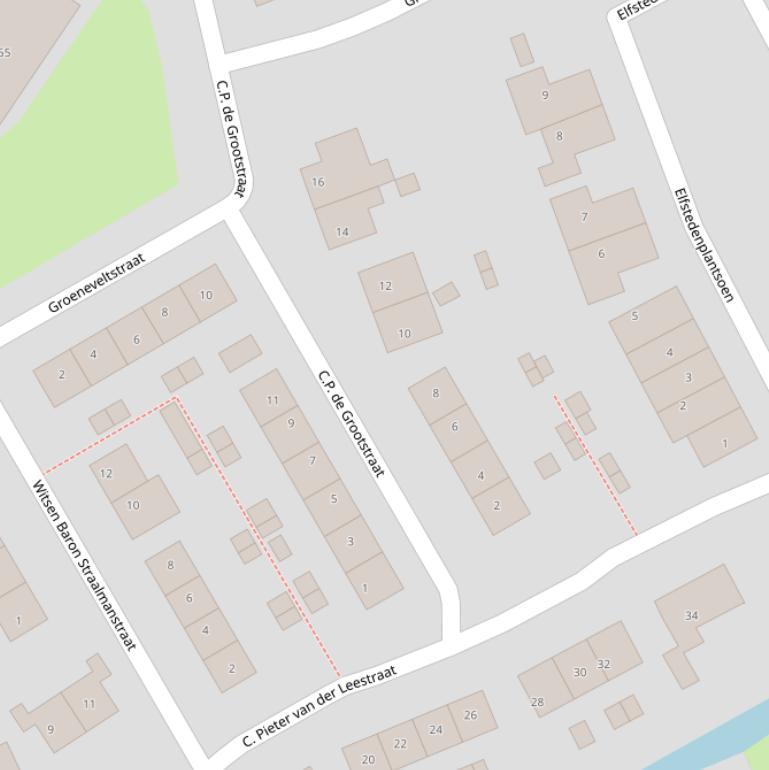 Kaart van  C.P. de Grootstraat.