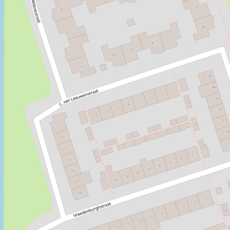 Kaart van de C. van Leeuwenstraat.