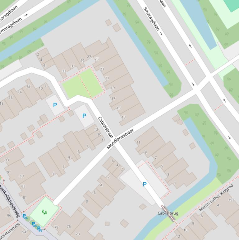 Kaart van de Cabralstraat.