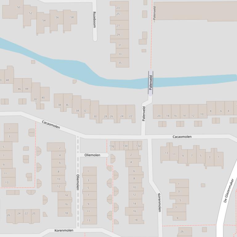 Kaart van  Cacaomolen.