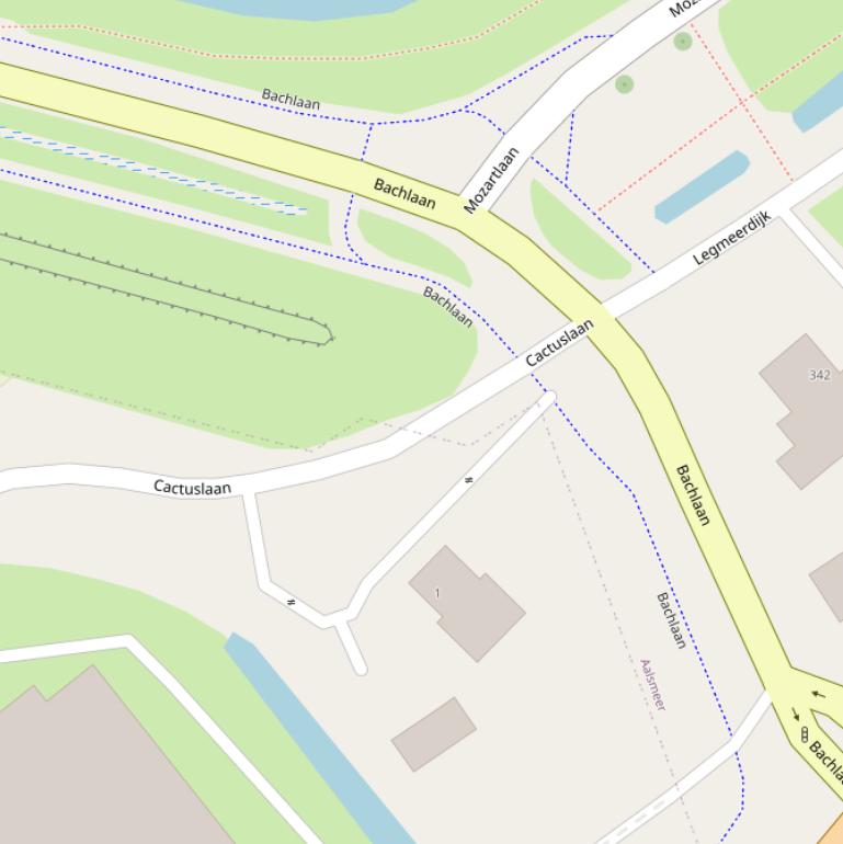 Kaart van de Cactuslaan.