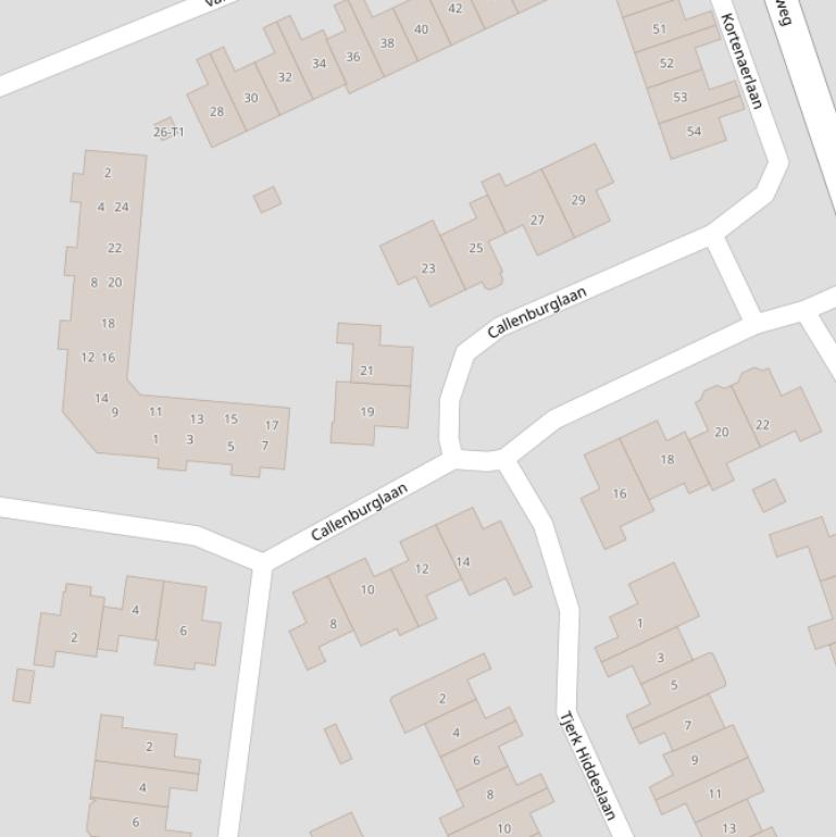 Kaart van de Callenburglaan.