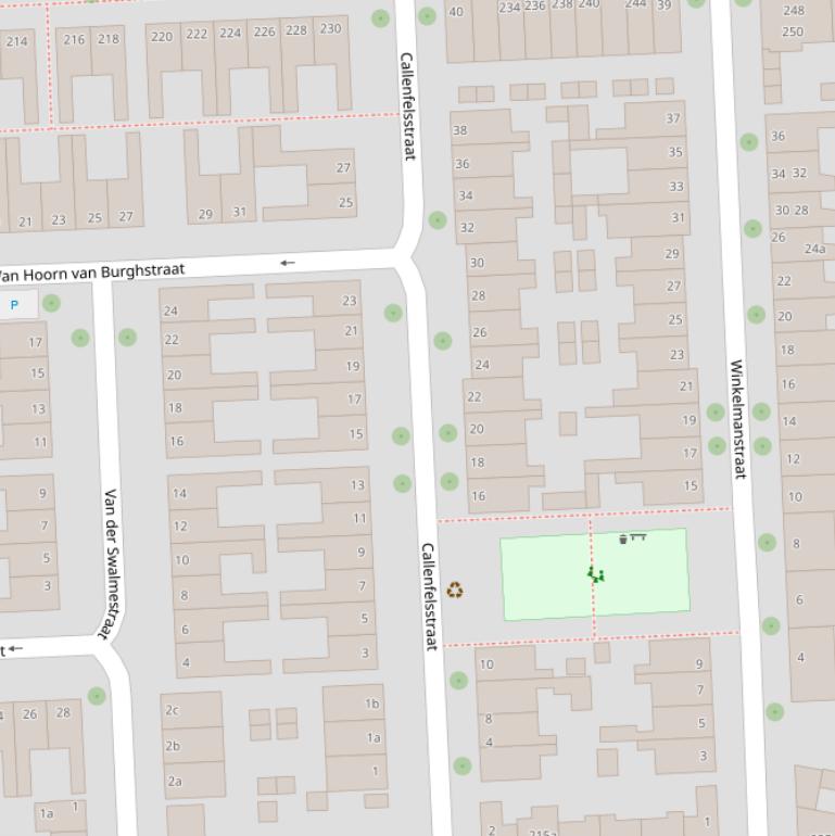 Kaart van de Callenfelsstraat.