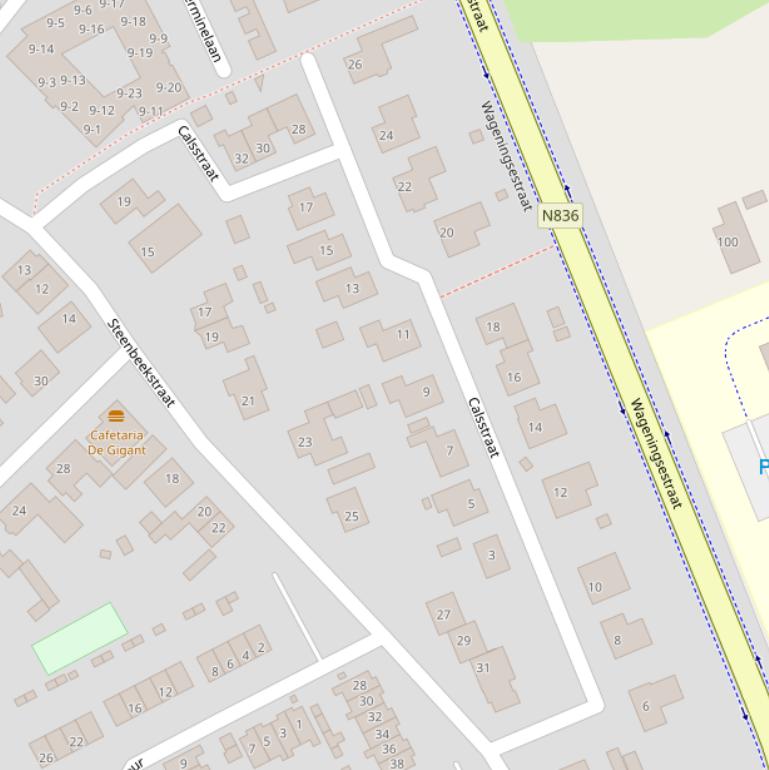 Kaart van de Calsstraat.