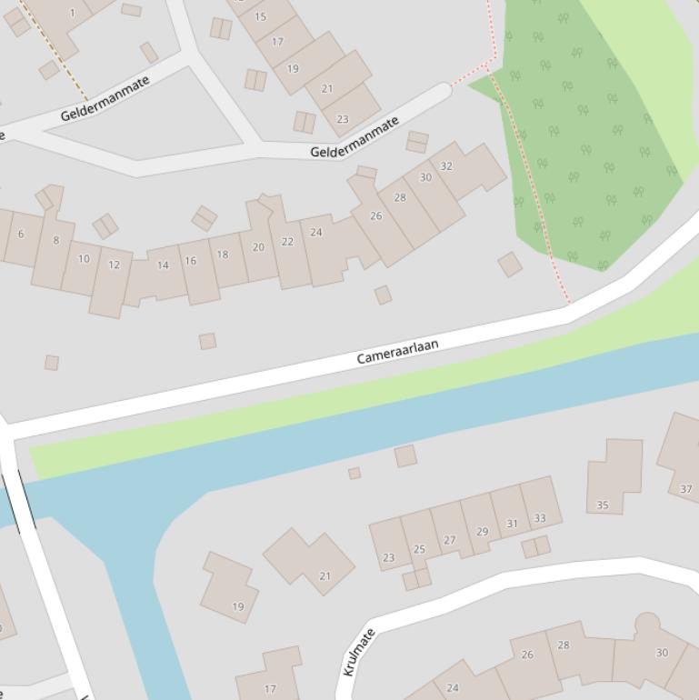 Kaart van de Cameraarlaan.