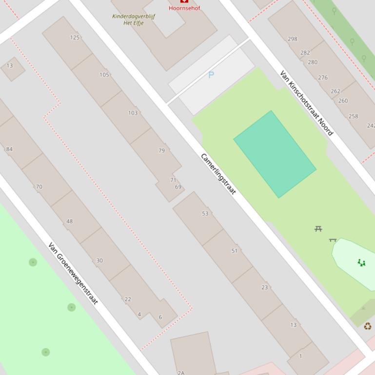 Kaart van de Camerlingstraat.