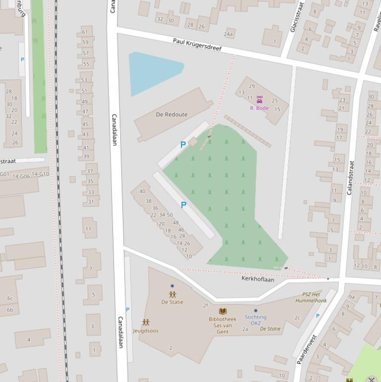 Kaart van de Canadalaan.