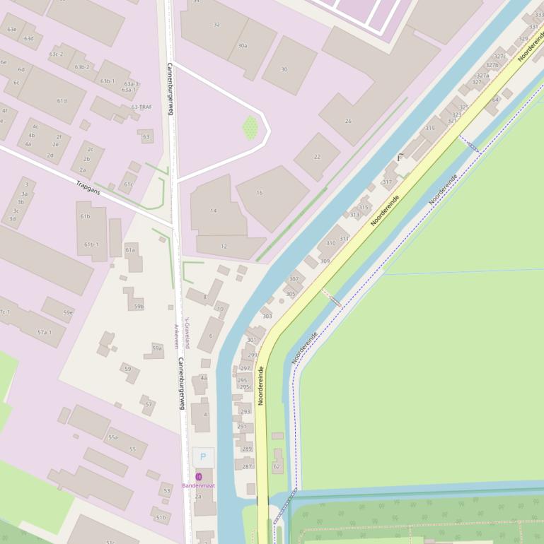 Kaart van de Cannenburgerweg.